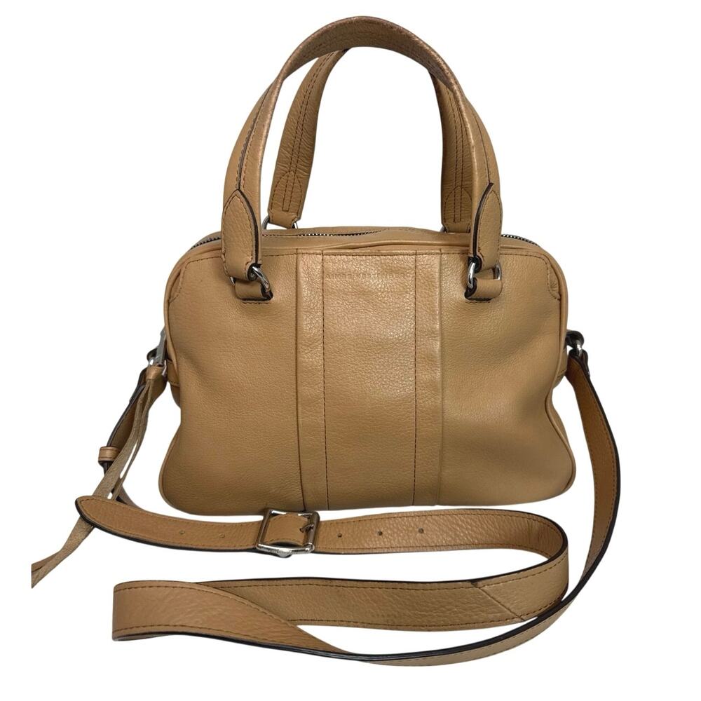 Aimee Kestenberg Zip Me Up Mini Satchel Tan Leather Crossbody Bag